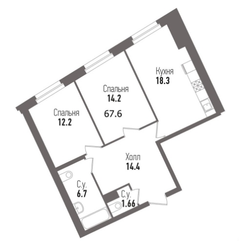 однокомнатная квартира Esper club